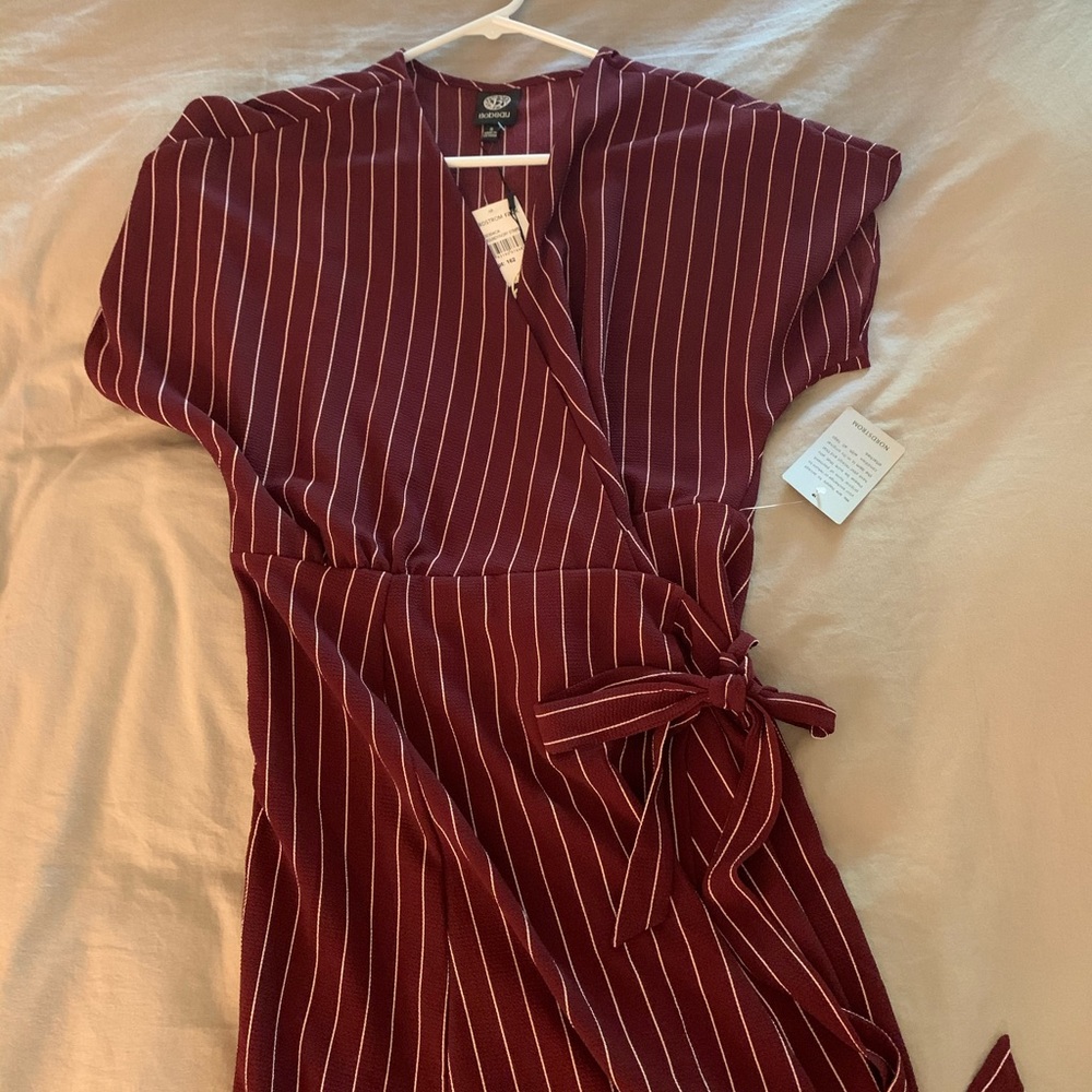 Maroon wrap dress (tags on)